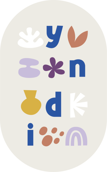 Modern geboortekaartje ovaal met speelse letters